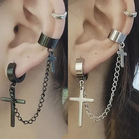 Imagen de producto de: Arete Cruz Negro